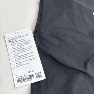 NWT lululemon align HR pant 25” black